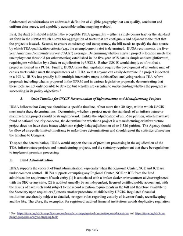 IIUSA致信参议院大佬，积极游说EB-5延期与改革