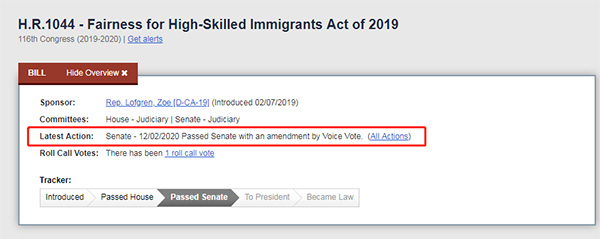 S.386提案全票通过，EB-5排期有望大幅缩短